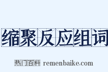 缩聚反应组词是什么意思的图片